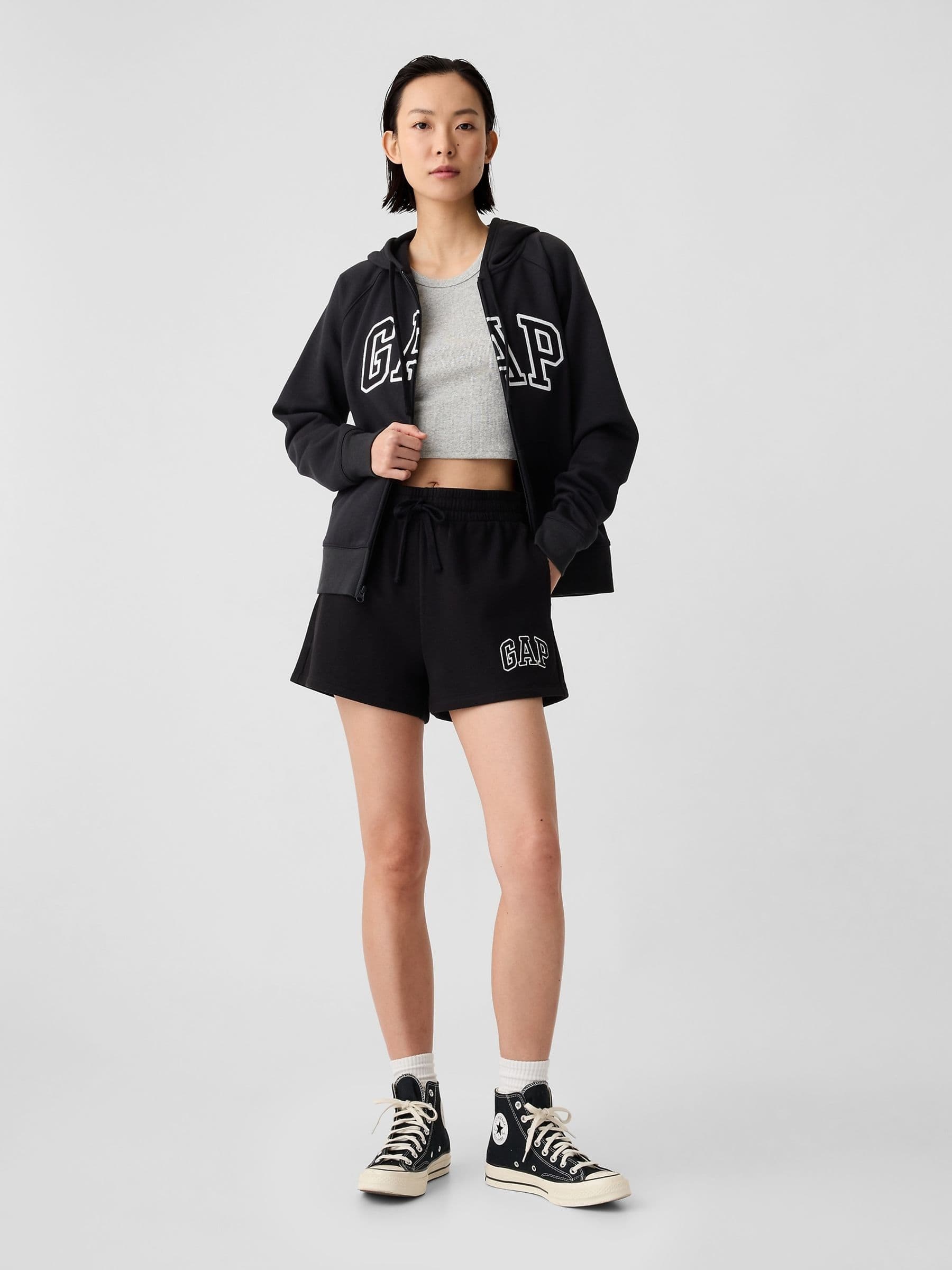 Black Logo Pull On Shorts